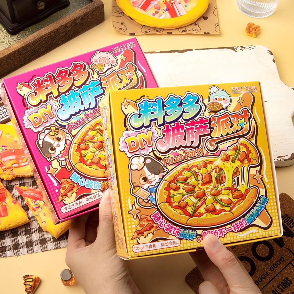 Handmade Stress Relief Pizza Clay Toy: DIY Educational Squeeze Fun