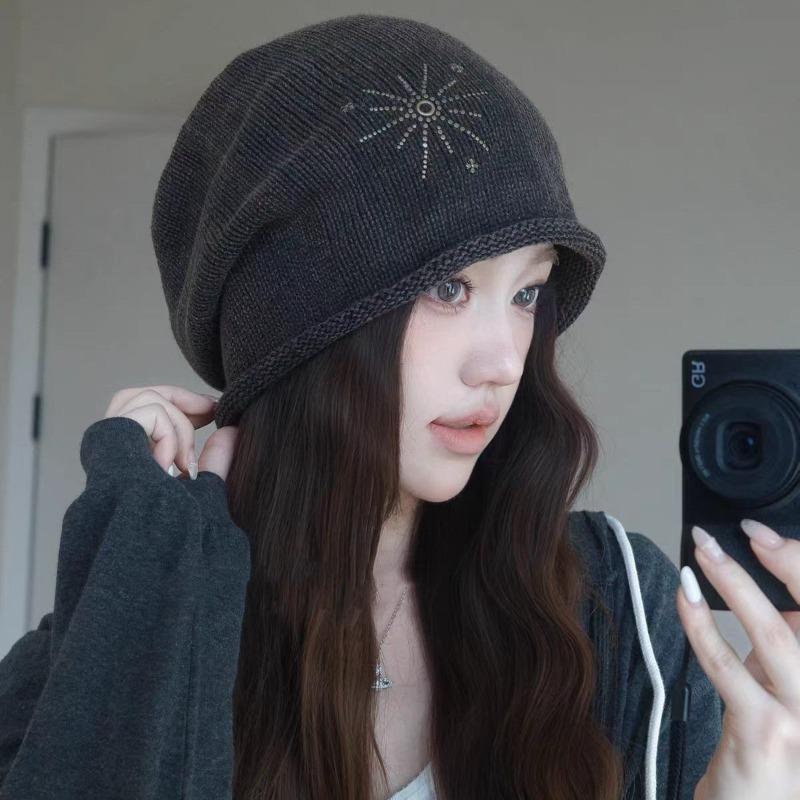 Sweet and cool feng shui washing Korean loose wind stacking hat versatile face small cold hat Baotou hat