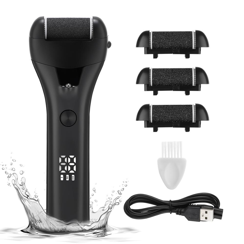 Portable Foot File Heel Dead Skin Callu Removal Tool Electric Foot Grinder with Digital Display Rechargeable Callus Remover IPX4