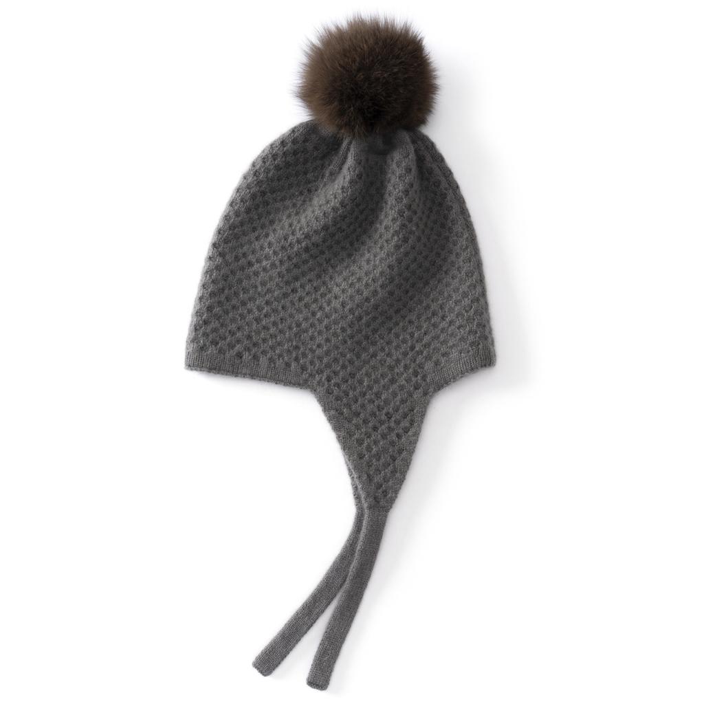 Autumn and winter new cashmere hat European and American big fox hairball hundred bags head warm ear protection cold knitting