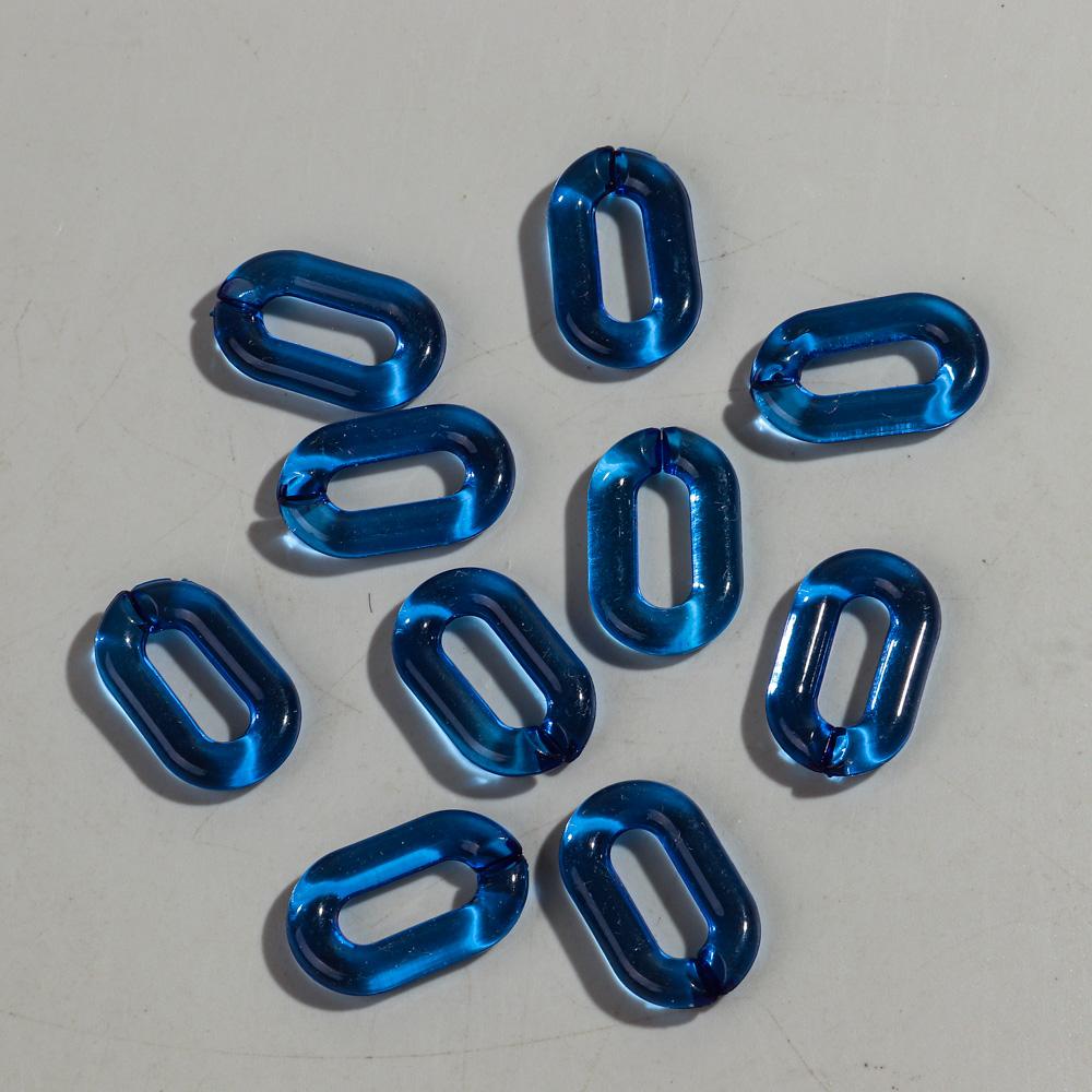 20pcs 20x30mm Clear Colorful Acrylic Oval Link Chain Connector Beads for Jewelry DIY Bracelet Necklace Phone Chain Accessories
