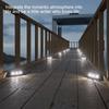 Solar Lights For Stairs Solar Step Lights For Outside Waterproof Led Bright 6500K Waterproof Decorative Lighting For House