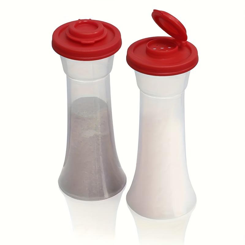

Large Salt Pepper Shaker with Red Lid, Moisture Proof Airtight Spice Container for Camping Picnic Outdoor Kitchen, Travel BBQ темно-сірий