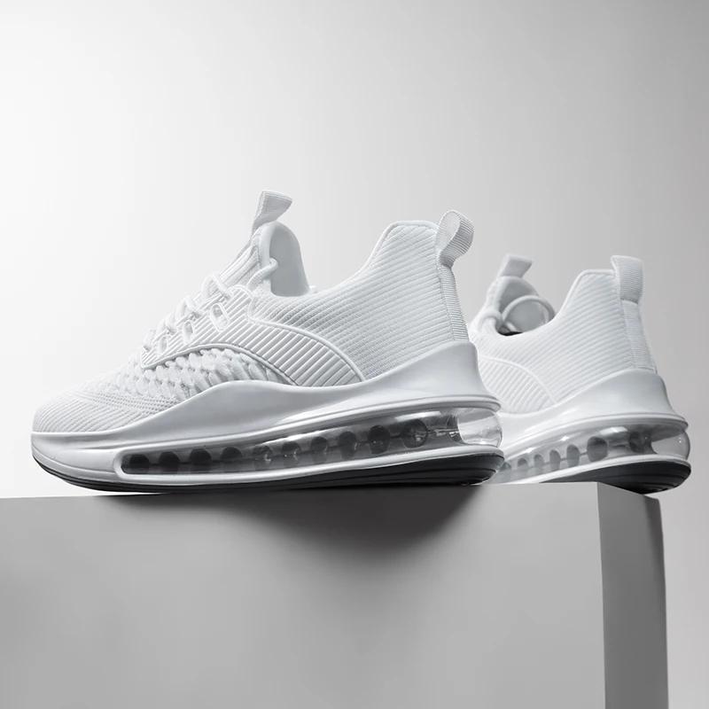 Full Hand Zoom Air Cushioned Sneakers for Men 48 Extra Large Men's Breathable Student Teen Flying Woven Running Shoes