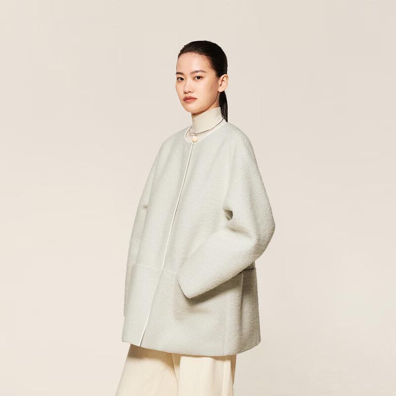 

Пальто женское из смесовой шерсти свободного кроя M