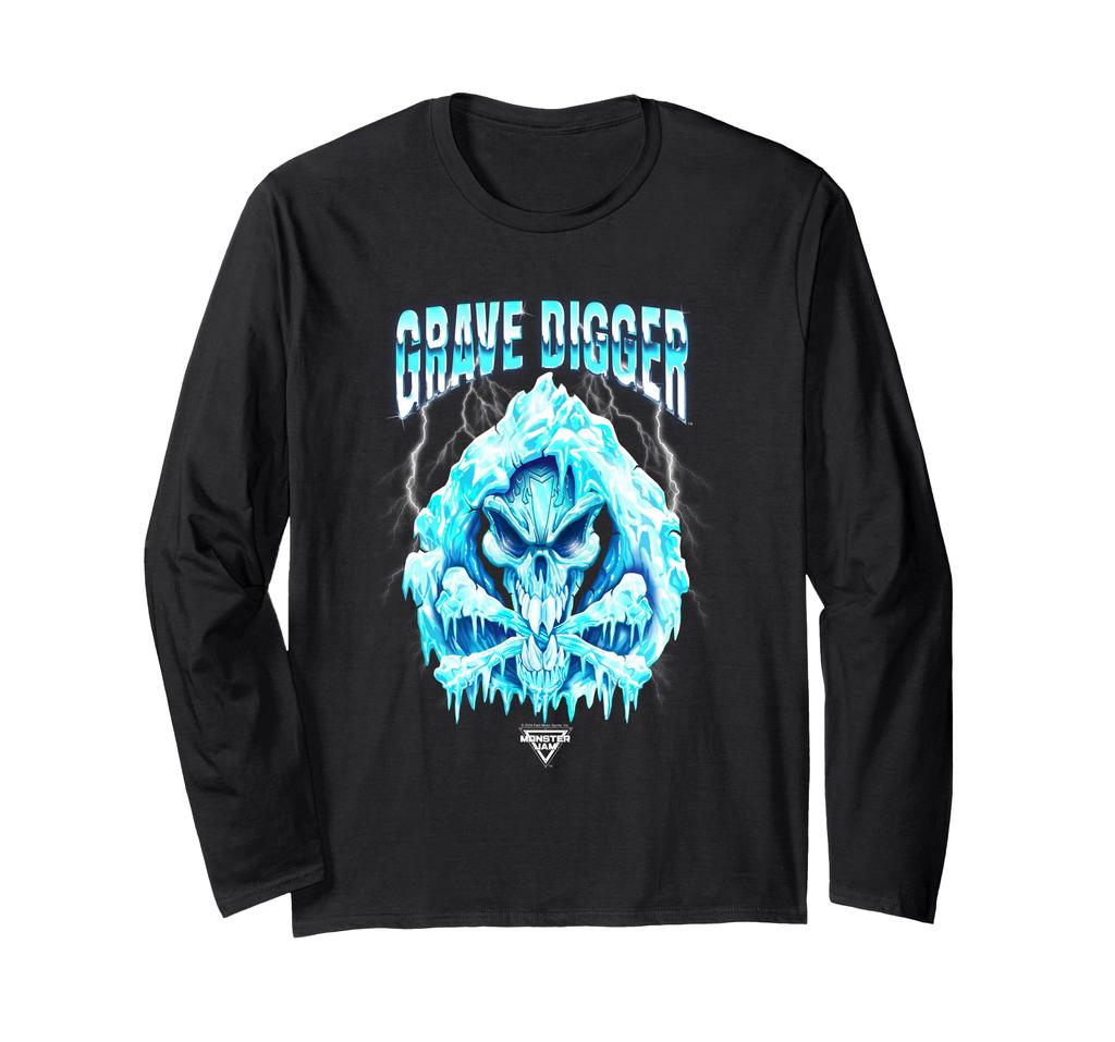 Ripple Junction x Monster Jam Grave Digger Ice Reaper Truck Long Sleeve T-Shirt