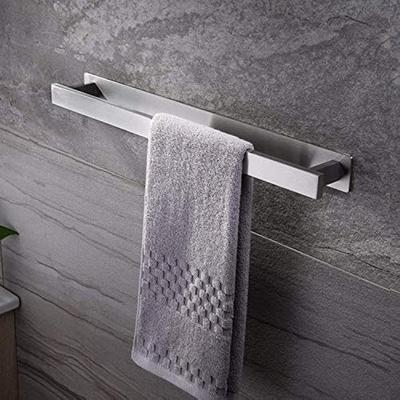 Bathroom Towel Holder 40CM Adhesive For Door Wipes Stainless Steel Towel Holder