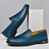 Fashion Genuine Leather Men Footwear Slip On Office Man Formal Shoes Wedding Party Men Dress Shoes Breath Driving Lazy Loafers Moccasins