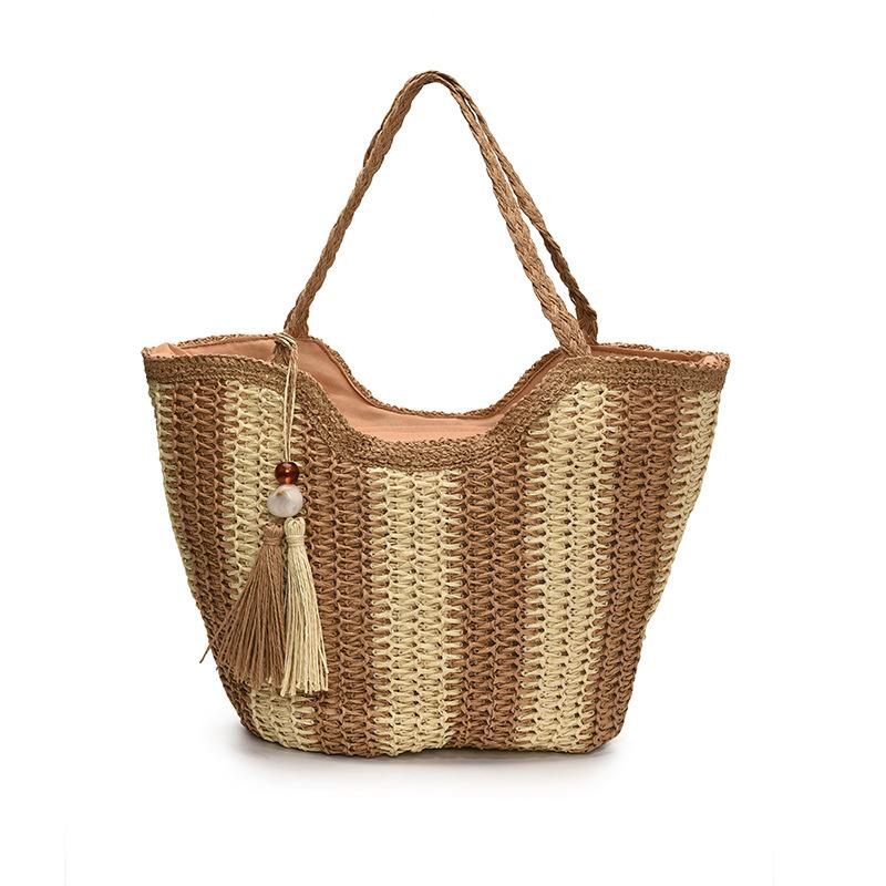 Large Capacity Bag Women's New Beach Seaside Vacation Shoulder Bag Fashion Tote Bag