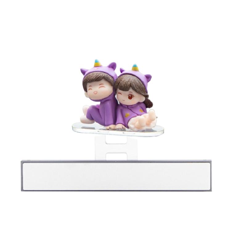 Car Accessory Car Interior Sliding Cartoon Couple Decoration Cute Figurine Ornament Vehicle Interior Accessory