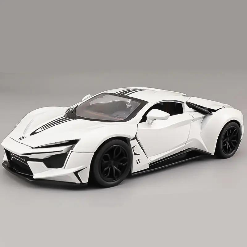 1:24 Lykan Hypersport Alloy Sports Car Model Diecast Metal Racing Vehicle Car Model Simulation Sound and Light Children Toy Gift