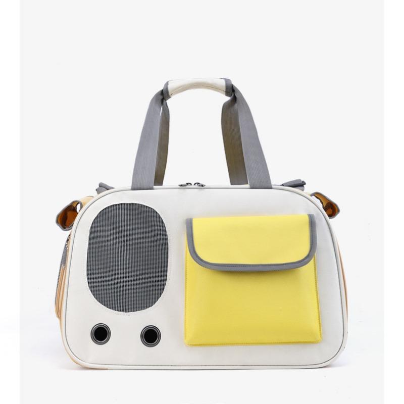 

Сумка для кошек, утолщенная, большой емкости, сумки-переноски для кошек, портативный рюкзак для котят, маленькая собака, сумка на плечо для кролика, клетка для кошек жёлтый