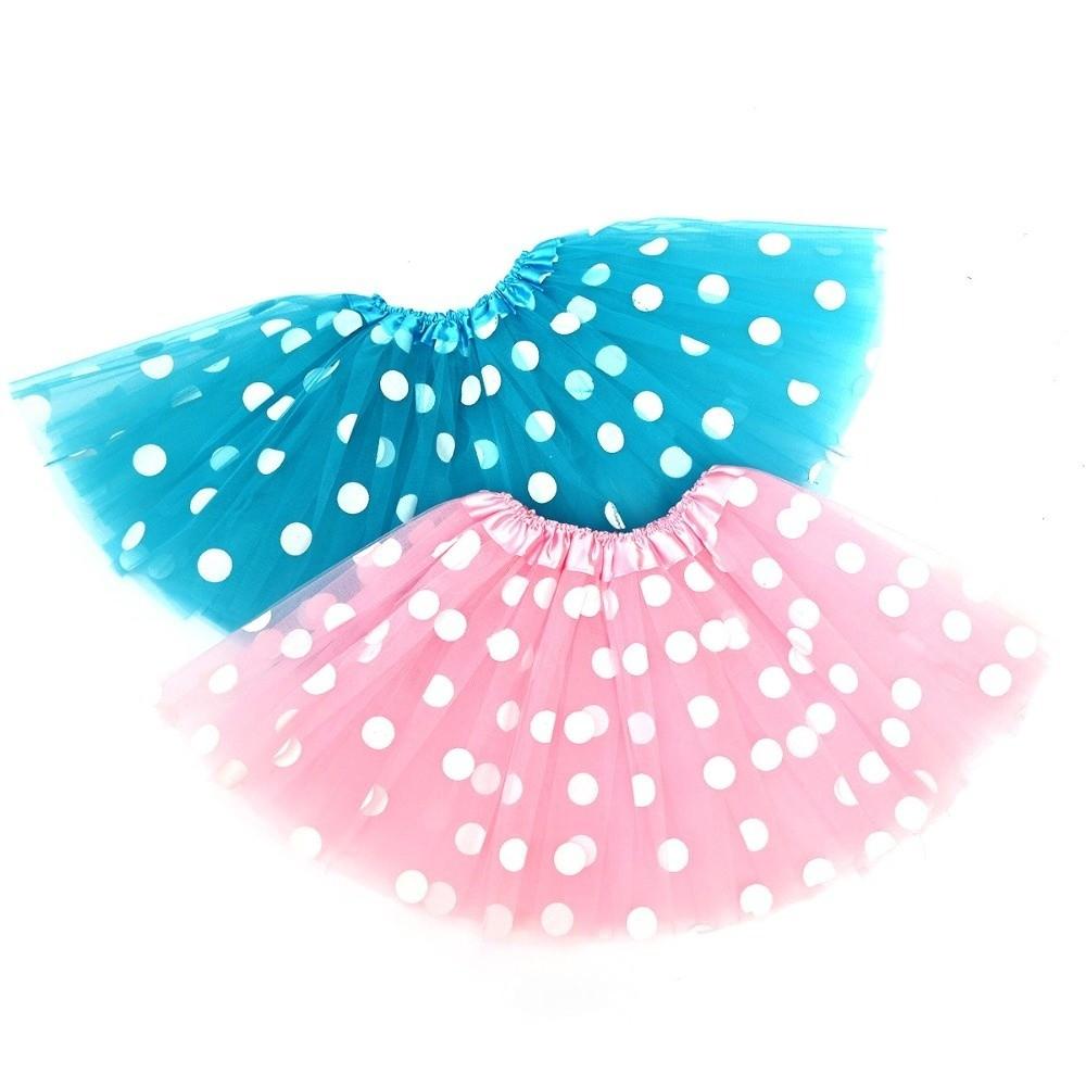 Polka Dot Print Tulle Dance Pettiskirt Layered Princess Skirt Ballet Dancewear Tutu Skirts  Adult