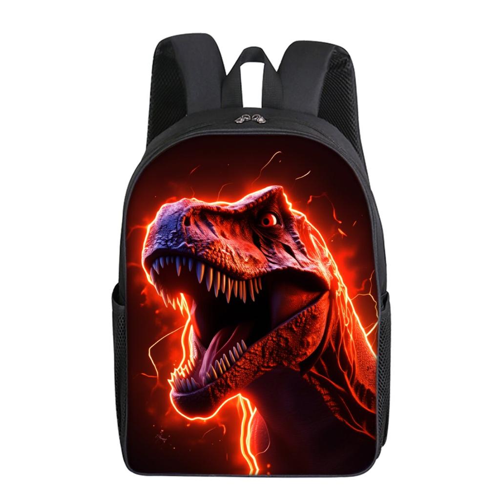 Simple Style Dinosaur Print Single Layer Backpack for Boys/Girls Children Best Gifts 2D Flat Cartoon School Bags