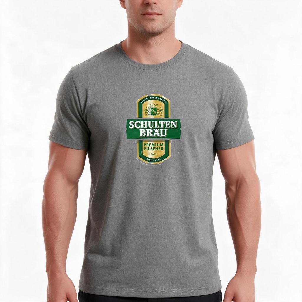 Schultenbrau Bier Logo T-Shirt Sommer Lässig Baumwolle T-Shirt Übergroß Streetwear Oberteile Vintage Grafikdruck Unisex Unisex Unisex