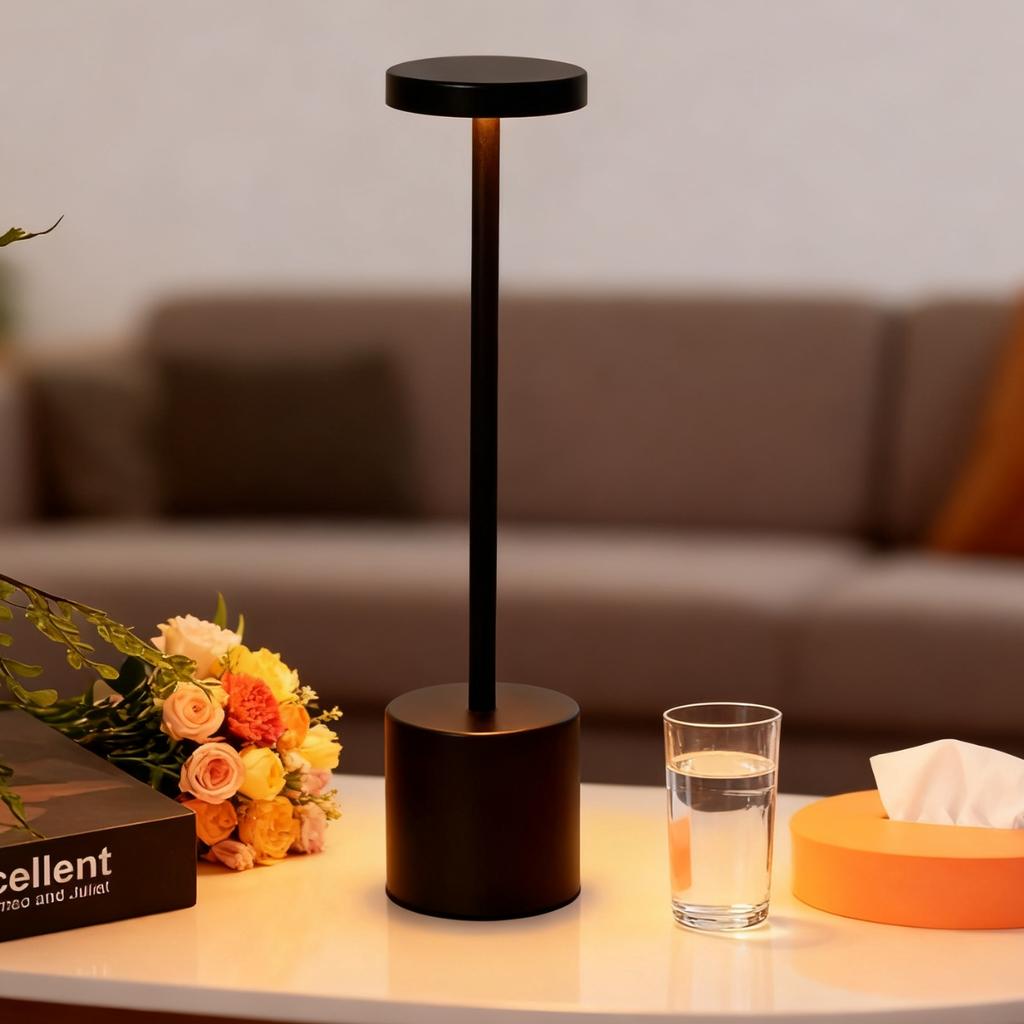 Minimalist LED rechargeable touch desk lampwiththree color bedside creative environment light bar outdoor decoration night light