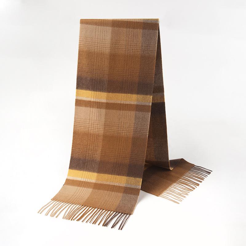 2025 British Plaid Wool Scarf for Men & Women - Warm, Autumn/Winter Style