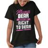 Mama Bear with the Right to Bear Pro Guns Womens Graphic Crewneck T Shirt Tee