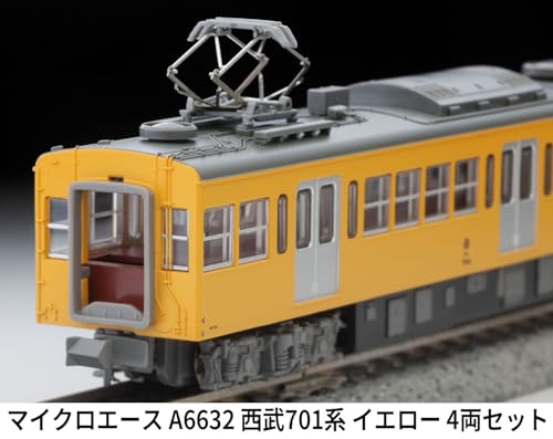 MicroAce N-Spur Seibu 701 Serie Gelb 4-Wagen-Set Modellbahn A6632