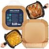 Paper Filters for Air Fryer - Wellhaus - 20x20 Cm - 200 Pieces - Biodegradable Disposable