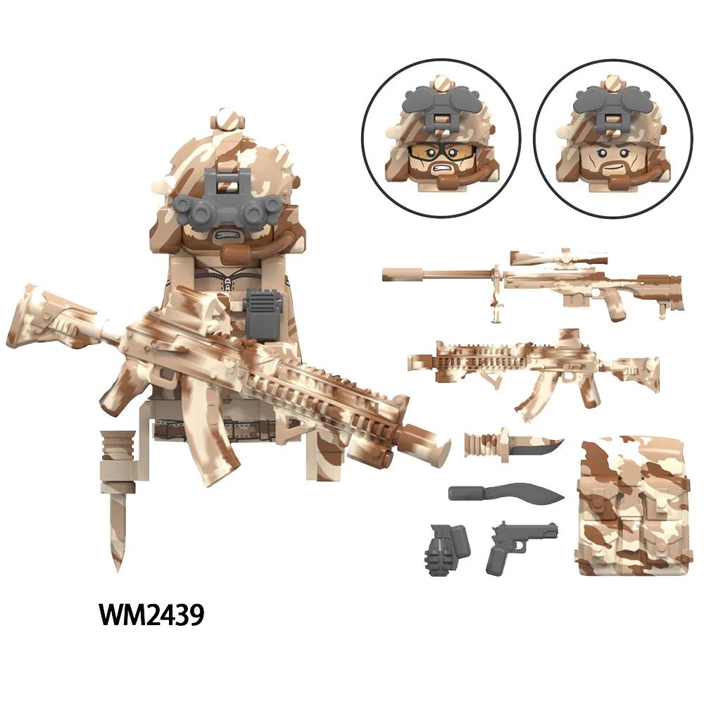 MOC Militärsoldaten Mini Anime Action-Figuren Waffen Roboter Mecha Bausteine Ziegel DIY Spielzeug für Kinder Geschenk