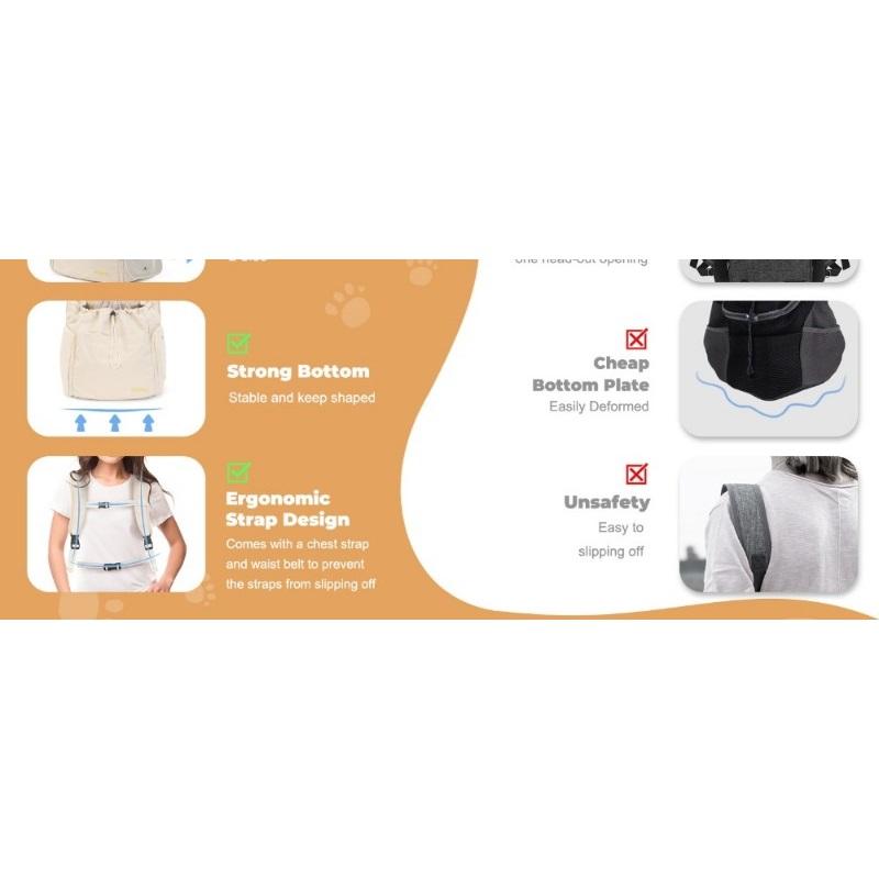 Pet Strap Backpack For Medium/small Cats And Dogs, Outdoor Hiking Pet Bag