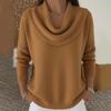 Maglione da Donna, Colore Unito, Manica Lunga per Autunno e Inverno