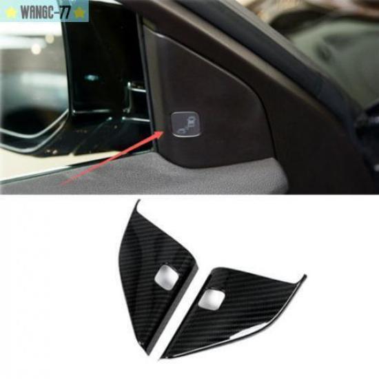 For Acura TLX 2015-22 Carbon Fiber Front Triangle A Pillar Speaker Cover Trim