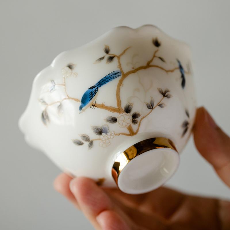 Persönliche High-End-Teetasse, Haushaltskeramik, Kung-Fu-Set, Dehua, Hammelfett, Jade, weißes Porzellan, Meister-Teegeschirr, Küche, Esszimmer, Bar