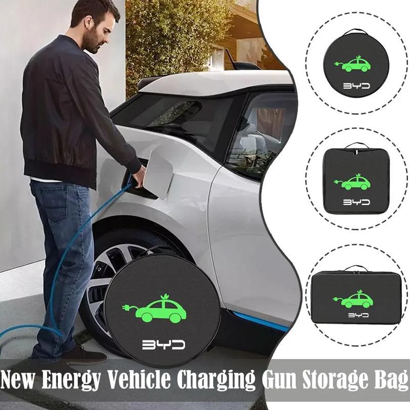 EV Cable Organizer Bag Electric Car Trunk Cable Tools Pouch For BYD Atto 3 Han EV Dolphin Durable Second Song Pro Tang Dm QIn