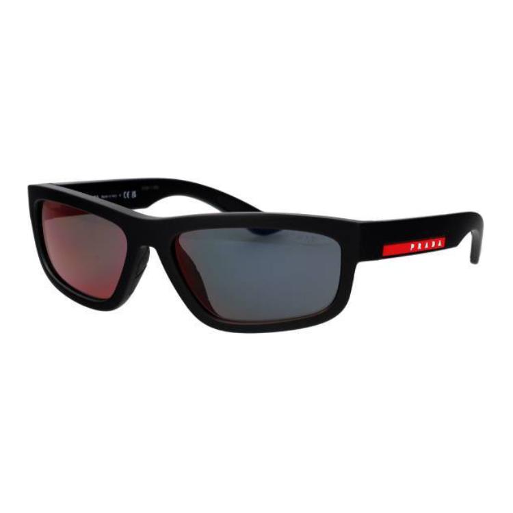 Prada Logo Rectangle Sunglasses Men sunglasses Black PS-05ZS-DG008F