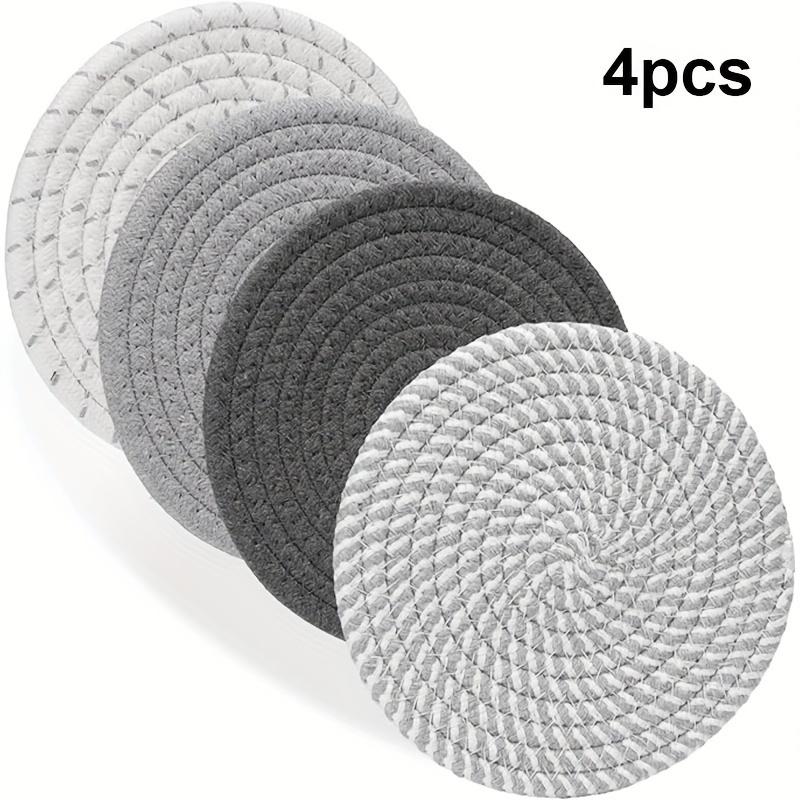 4pcs Set Polyester Trivets - Durable Heat Resistant Mats for Kitchen Counter, Pot Holders, Table Protection, Home And Farmhouse Decor