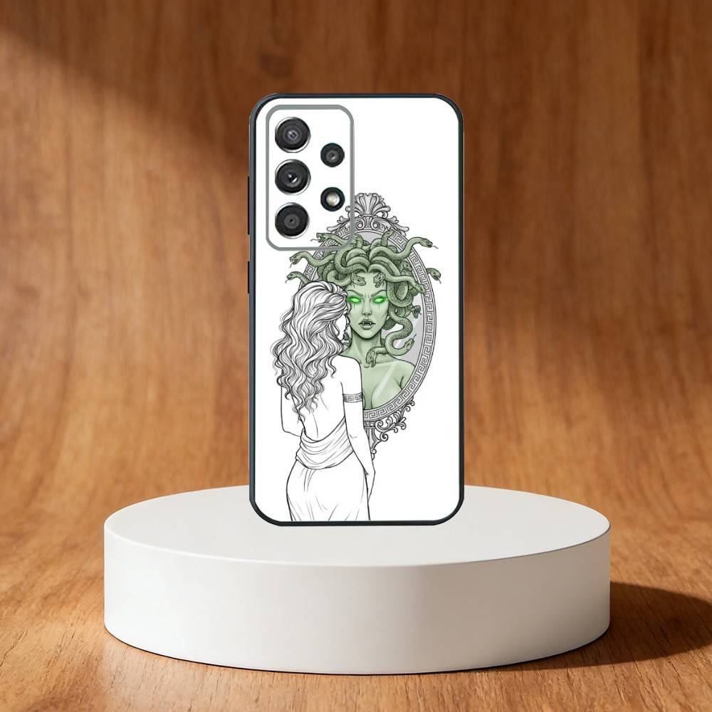 Medusa G-Greek Mythology Phone Case For Samsung S25,S24,S21,S22,S23,S30,Ultra,S20,Plus,Fe,Note,10,9,5G Black Cover