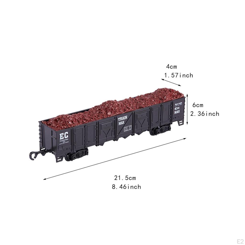 2 Pieces 1:87 Train Carriage Model Toy,Collectibles,Portable,Railway Model,Simulation