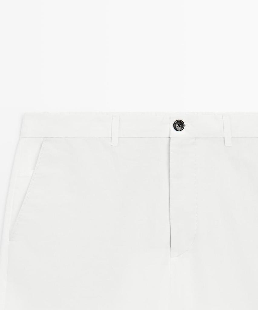 Masimodutti Cotton Linen Poplin Barrel Fit Pants