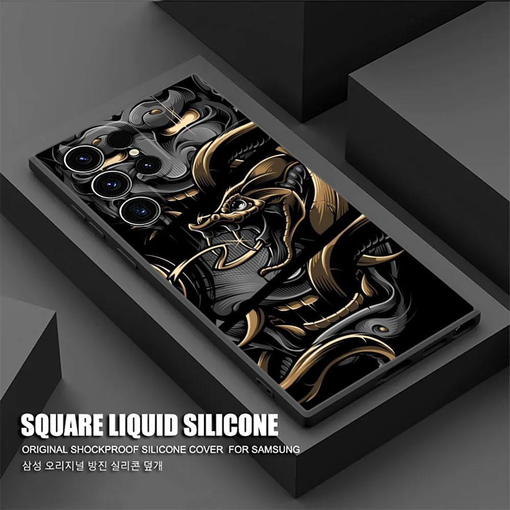 Samurai Ghost Hannya Ukiyo-E Mask Tattoo S25 Ultra Case For Samsung Galaxy S25 S24 S23 S20 S21 FE S22 Ultra S10 Plus Phone Cover