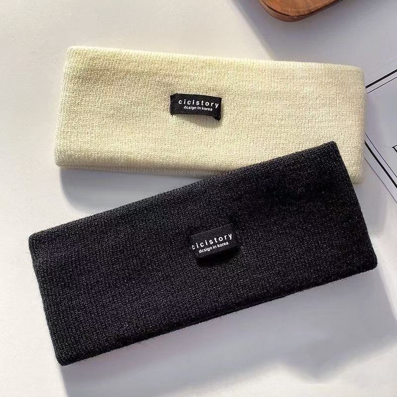 Fashion Out Versatile Hair Band Sports High Elastic Sweat Absorbing Headscarf Spice Girl Thin Knitted Hair Band Headgear Women's Tide