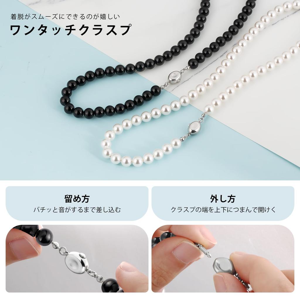 Pearl Necklace Set 8mm Pearl Necklace for Ceremonies Casual Pearl Necklace Genuine Large Real Pearl Necklace Accessories Birthday Gift Wedding