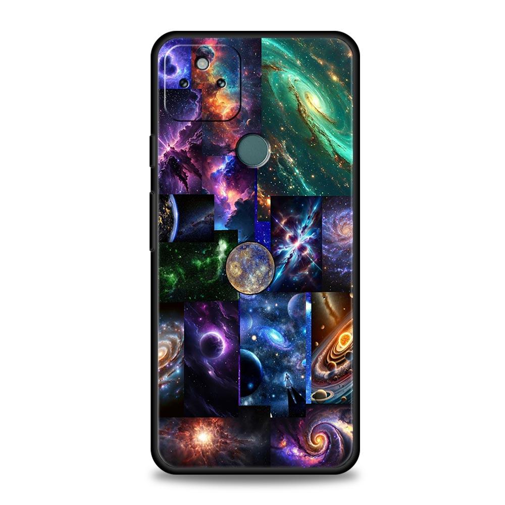 Universe Starry Sky Moon Phone Case Cover for Google Pixel 10 9 8 7 6 9A 8A 7A 6A Pro Shockproof Soft TPU 9 Pro XL Shell Capas