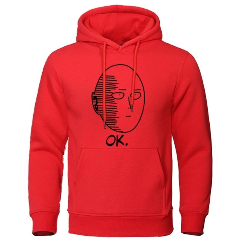 Japanese Anime One Punch Man Hoodie Fashion Funny Hooded Loose Oversized Sweatshirt Hip Hop Breathable Sportswears For Male