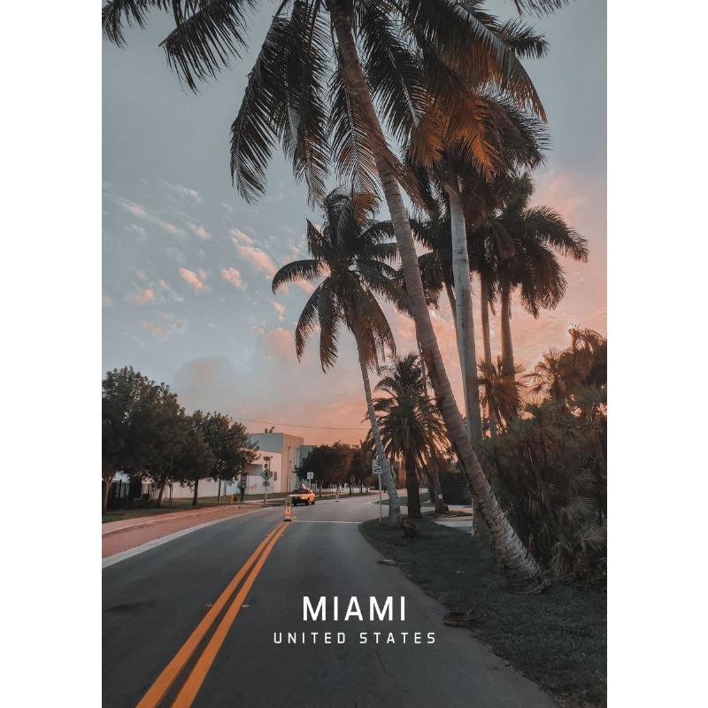 

Visit Miami Poster Canvas Printing Miami City Real Photos Wall Art Miami Traveling Aesthetic Print Home Room Bar Wall Decoration 21cm×30cm NoFrame