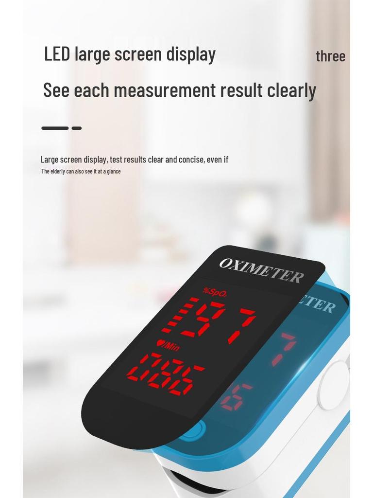 LK87 Fingertip Pulse Oximeter - Digital Display Oxygen Saturation Monitor