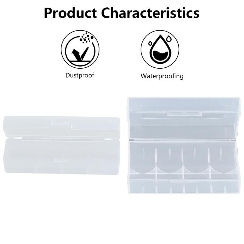 Custodia trasparente per batterie 21700 per 1/2 batterie. Protegge le batterie, previene cortocircuiti e polvere.