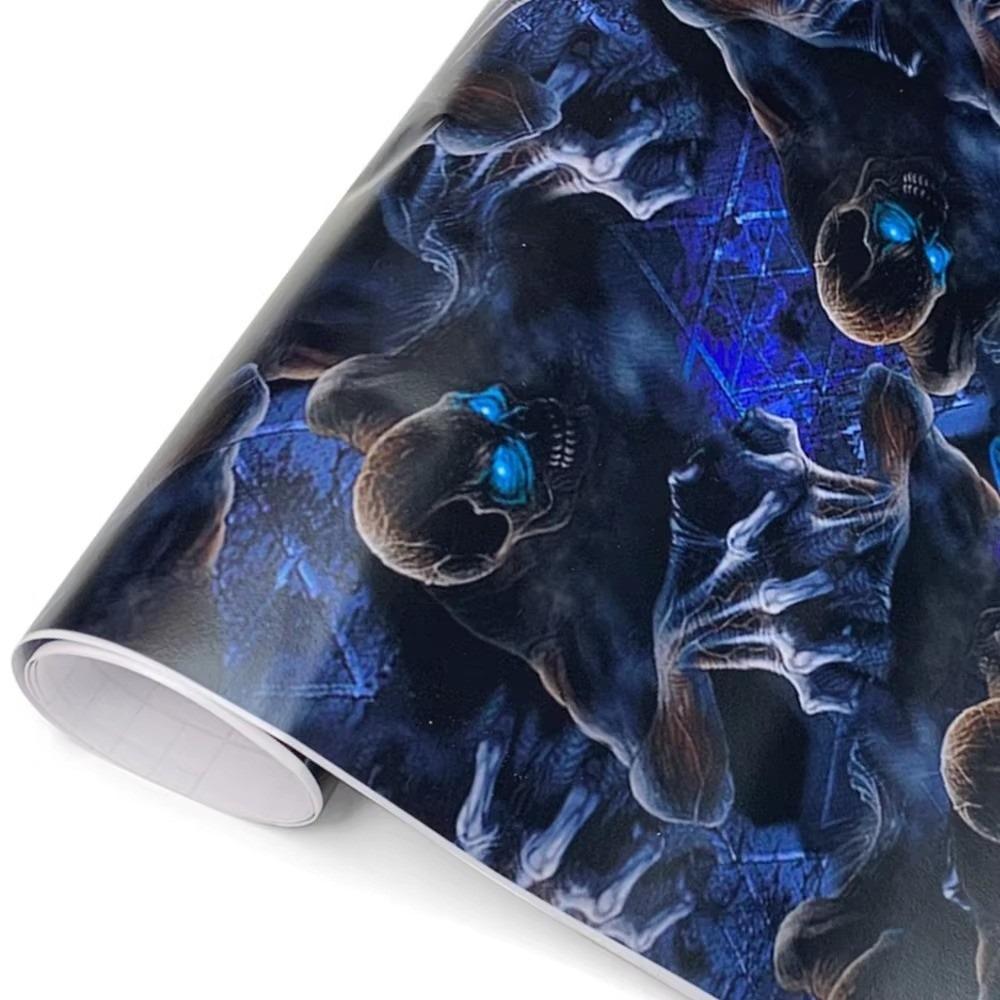 

150*30cm Vinyl Wrap Car Wraps Skull Pattern Graffiti Vinyl Wrap Film Car Body Covering Car Wrapping Film
