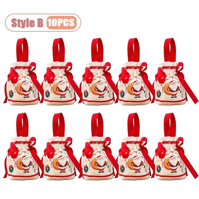 

10-40PCS Christmas Apple Gift Bags for Kids Creative Candy Bags Peace Night Packaging Box Small Holiday Gift Pouch 21x9x5.5cm