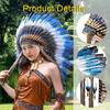 Indian Feather Headdress Hair Band Headband for Festival Dress up Show