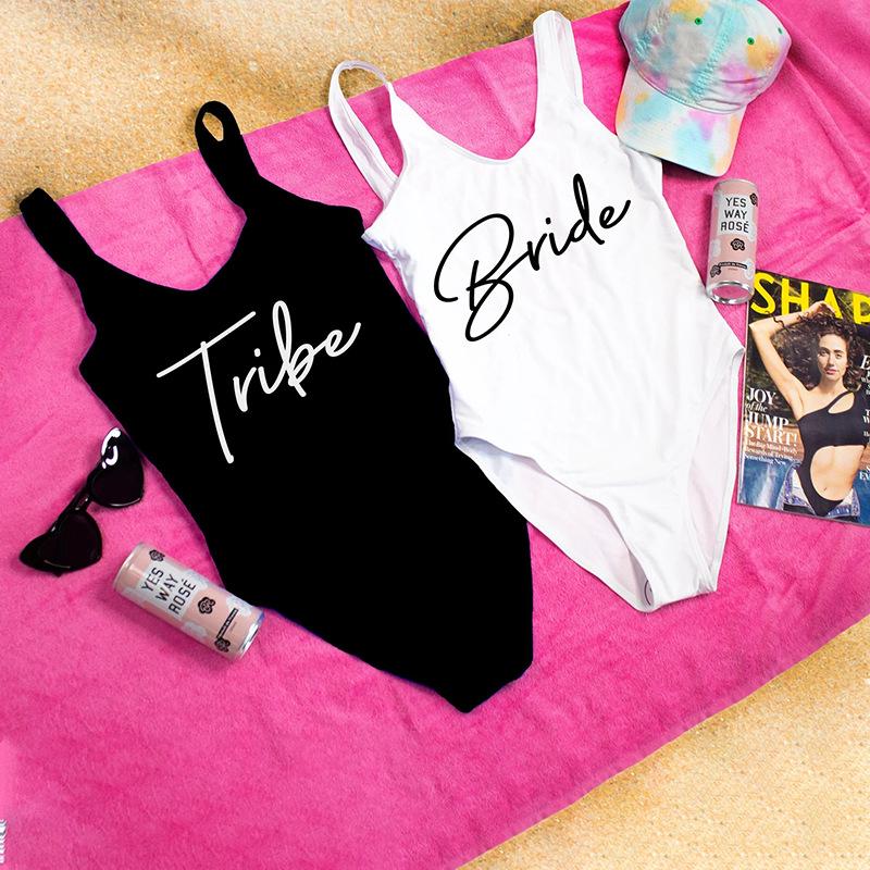 

Tribal Print Sexy Tummy Control One-Piece Swimsuit for Brides - European & American Style Small (S)