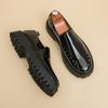 Advanced Willow Ding Decoration Korean Style Handmade Production Comfortable Men's Casual  Thick Soled Round Toe Loafer