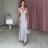 Women's Summer 2025 Spaghetti Strap Low-Cut Backless Slimming Dress