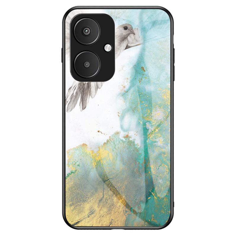 Pro Xiaomi Redmi 13C 5G/13R 5G/Poco M6 5G Pouzdro se vzorem mramoru Kryt z tvrzeného skla+PC+TPU